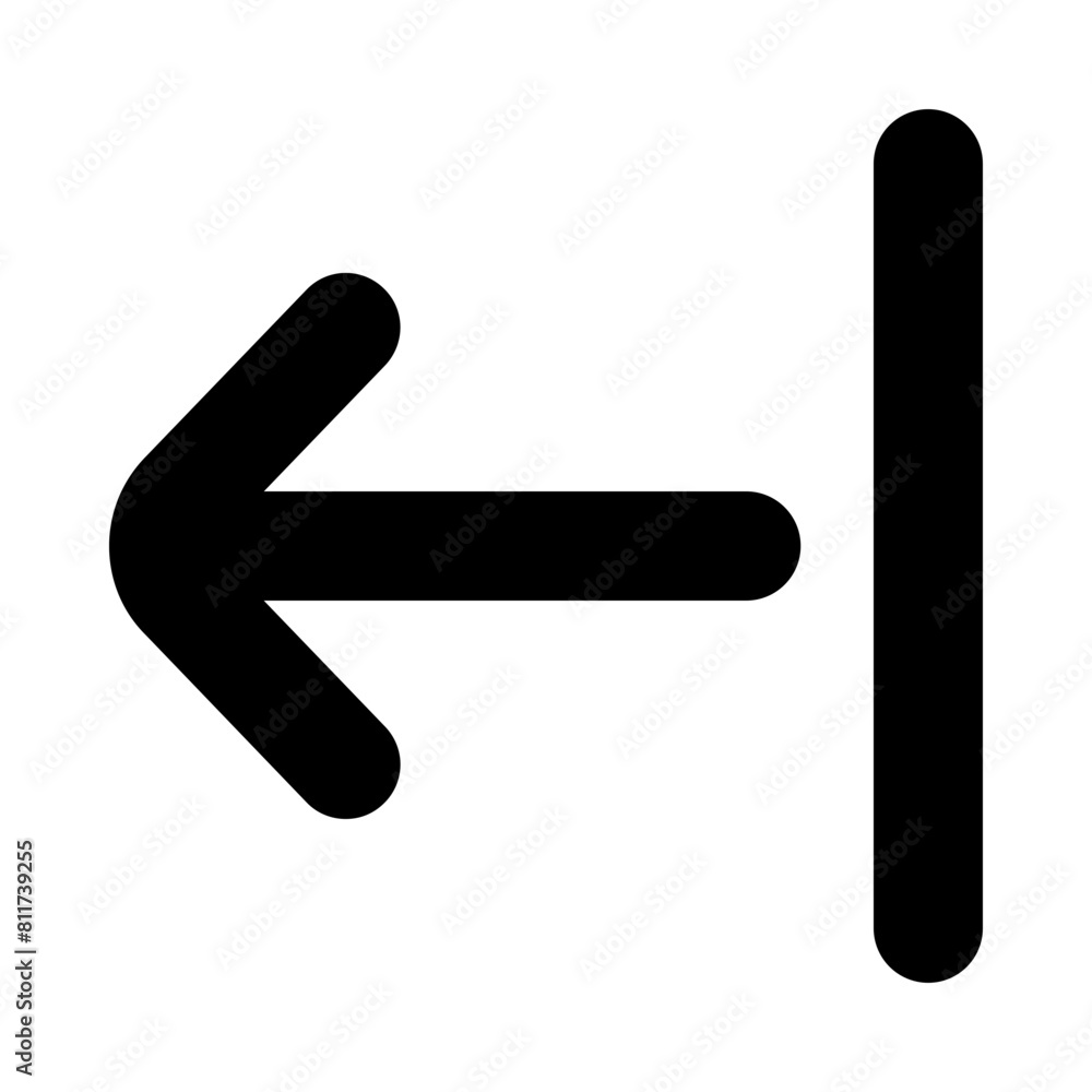 arrow left from line flat vector illustration arrow left from line flat vector illustration