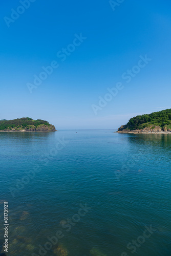 The seaside scenery of Xiaochangshan Island in Changhai County, Dalian