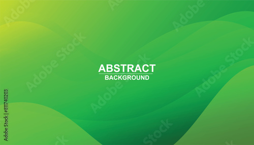 Green abstract background with wave shapes, wave elements with fluid gradient shapes, minimal geometric background, green background