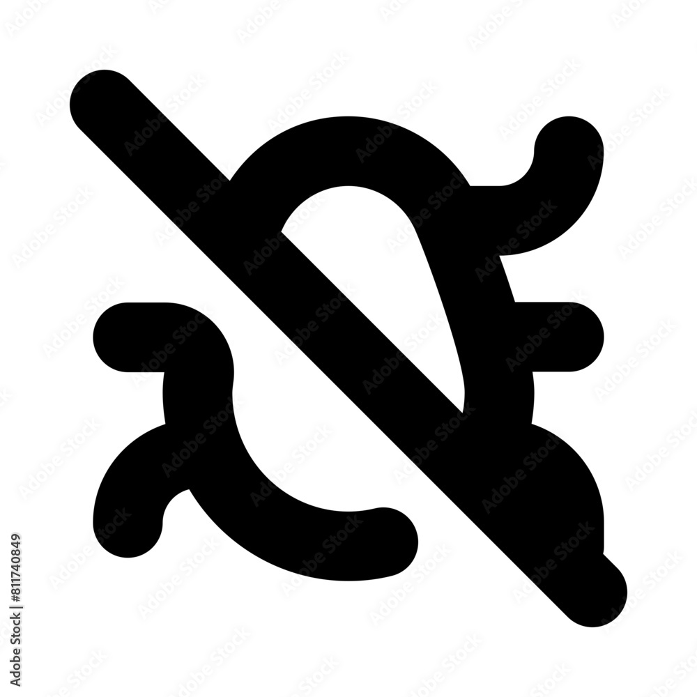 bug slash flat vector illustration bug slash flat vector illustration