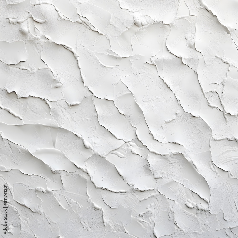 White rough plaster wall texture background. White cracked paint on the wall. Generative AI. White rough plaster wall texture background. White cracked paint on the wall. Generative AI.