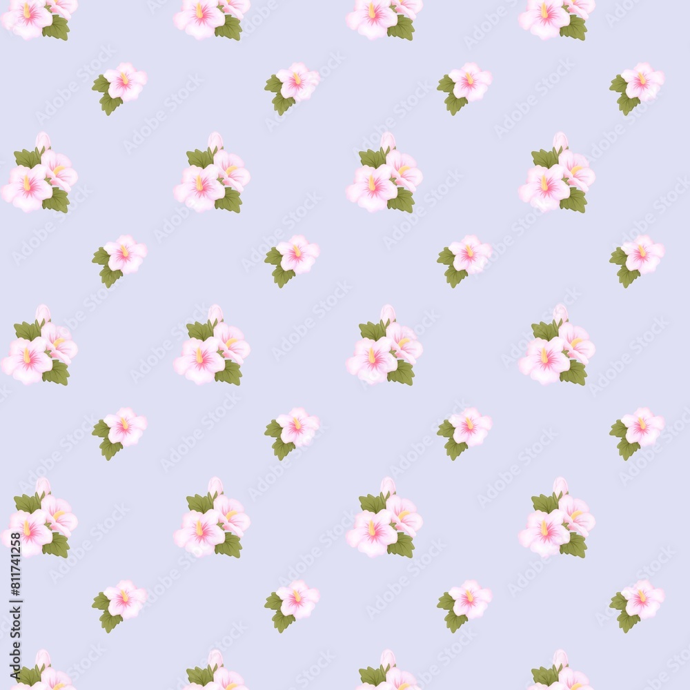 seamless pattern with rose of sharon seamless pattern with rose of sharon