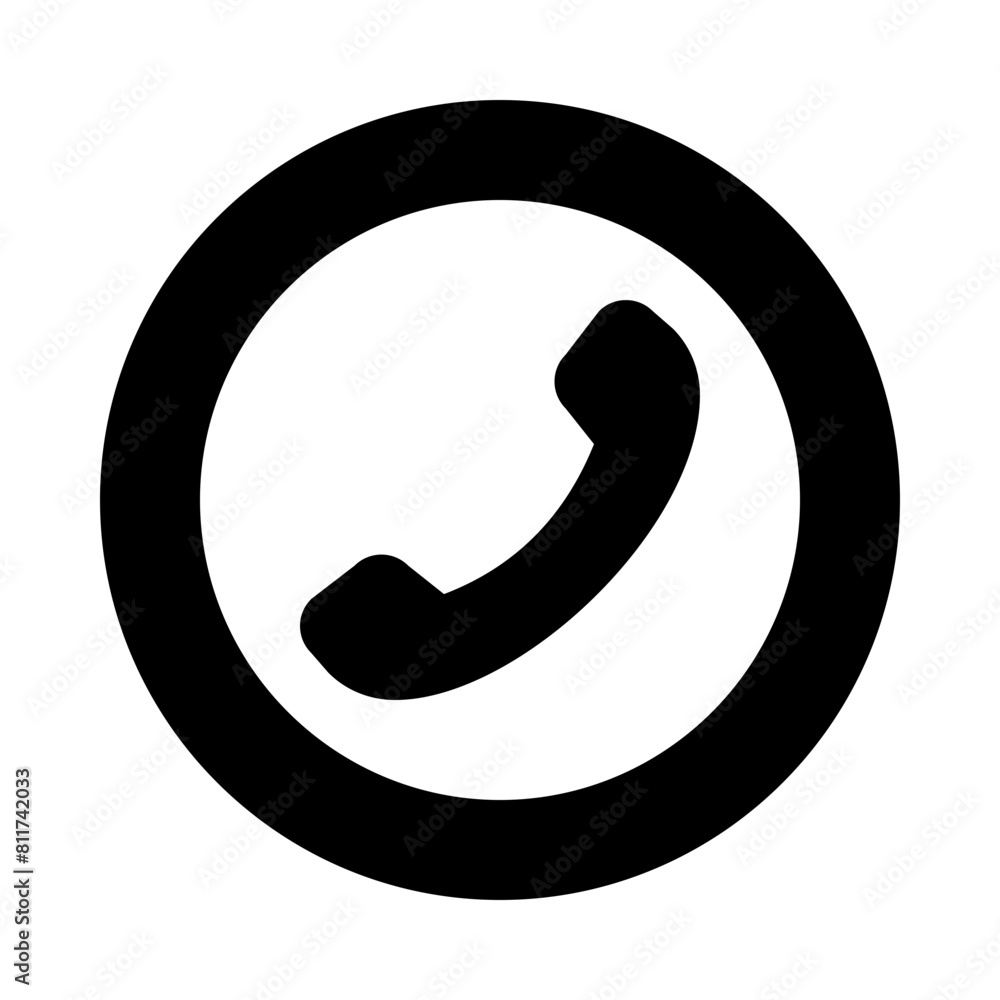 circle phone flip flat vector illustration circle phone flip flat vector illustration
