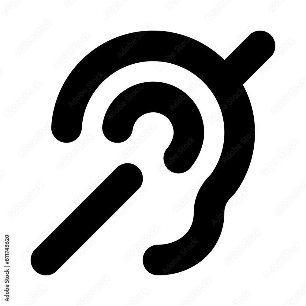 ear deaf flat vector illustration ear deaf flat vector illustration