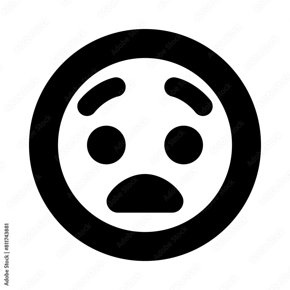 face anguished flat vector illustration face anguished flat vector illustration