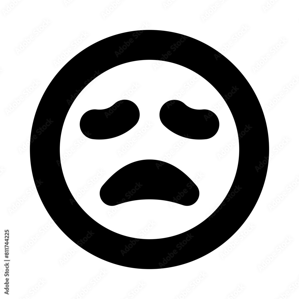 face weary flat vector illustration face weary flat vector illustration