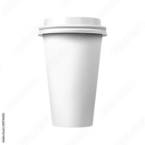 Wallpaper Mural A white paper takeaway cup with a white lid, isolated on a transparent background. Ideal for hot drinks like coffee or tea. Perfect for mockups, branding, or logo presentations. PNG Torontodigital.ca