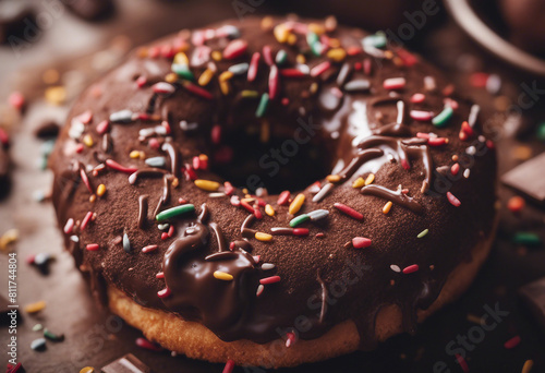 delicious chocolate donut
 photo