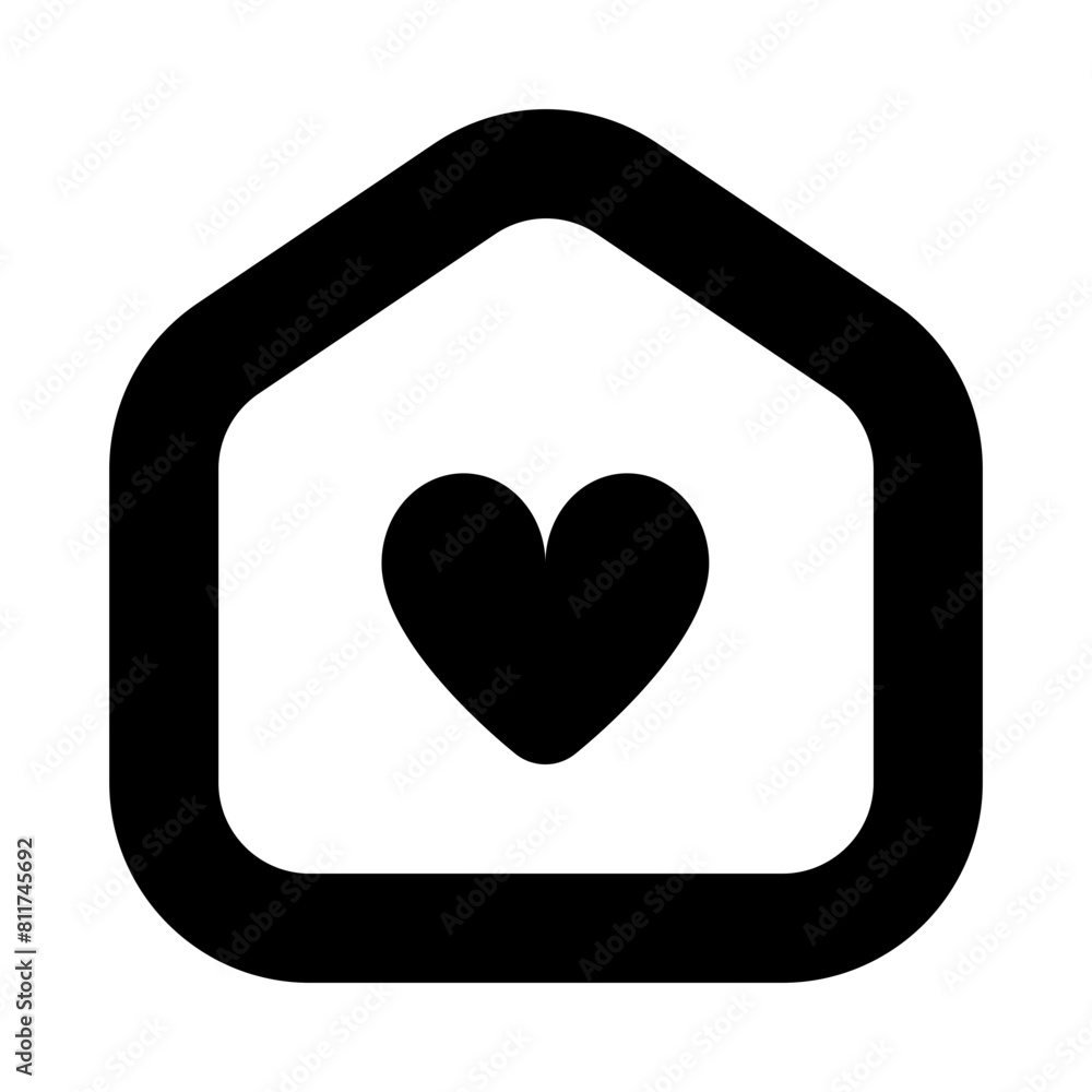 home heart flat vector illustration home heart flat vector illustration