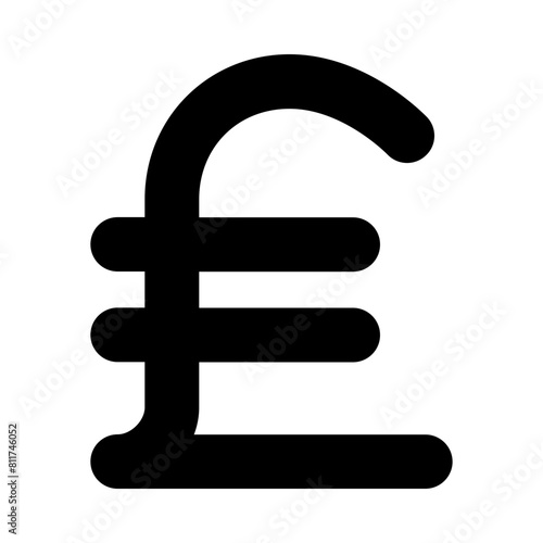 italian lira sign flat vector illustration