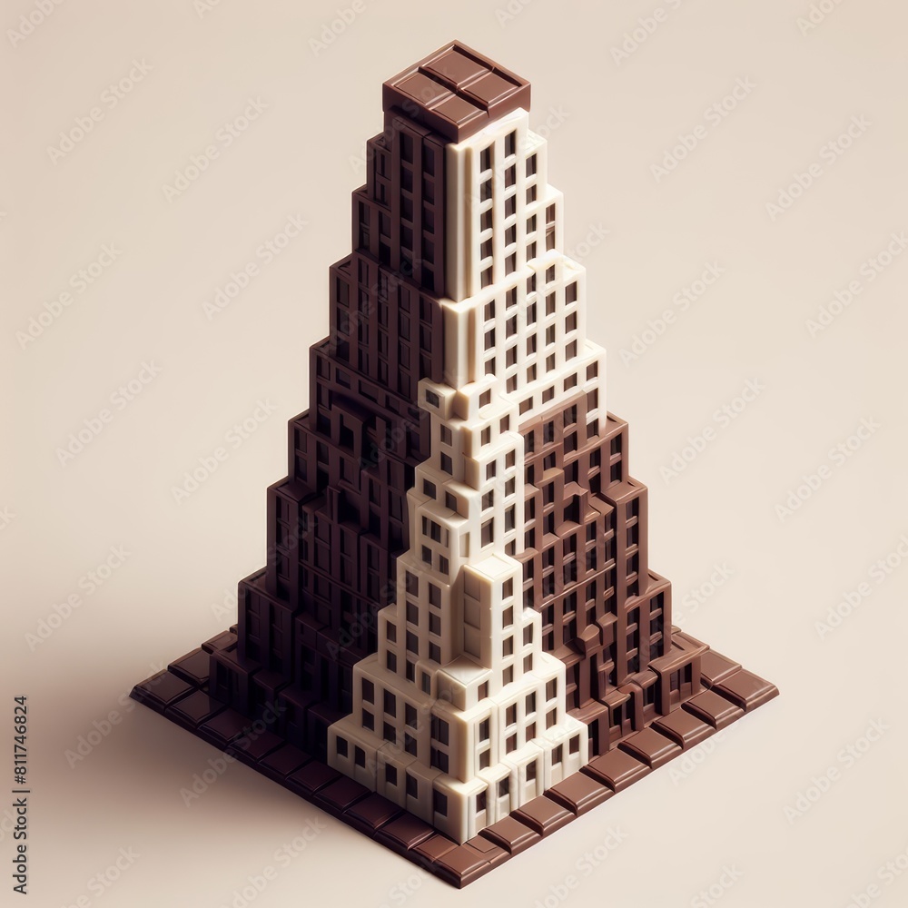 Naklejka premium Skyscraper in Chocolate - Choco-Metropolis