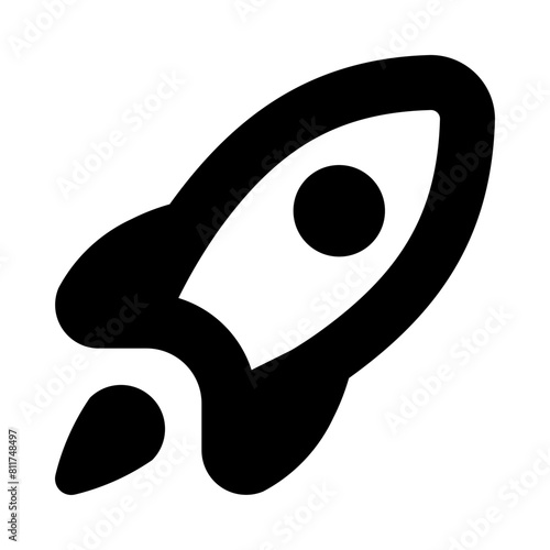 rocket lunch flat vector illustration