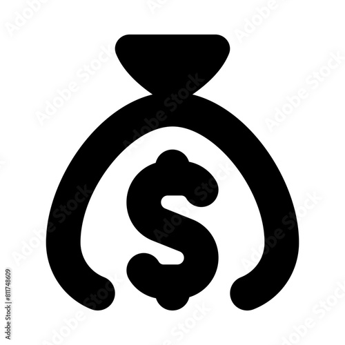 sack dollar flat vector illustration