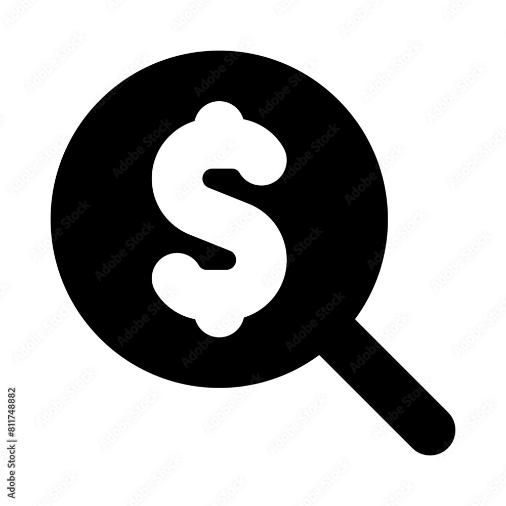 search dollar flat vector illustration search dollar flat vector illustration