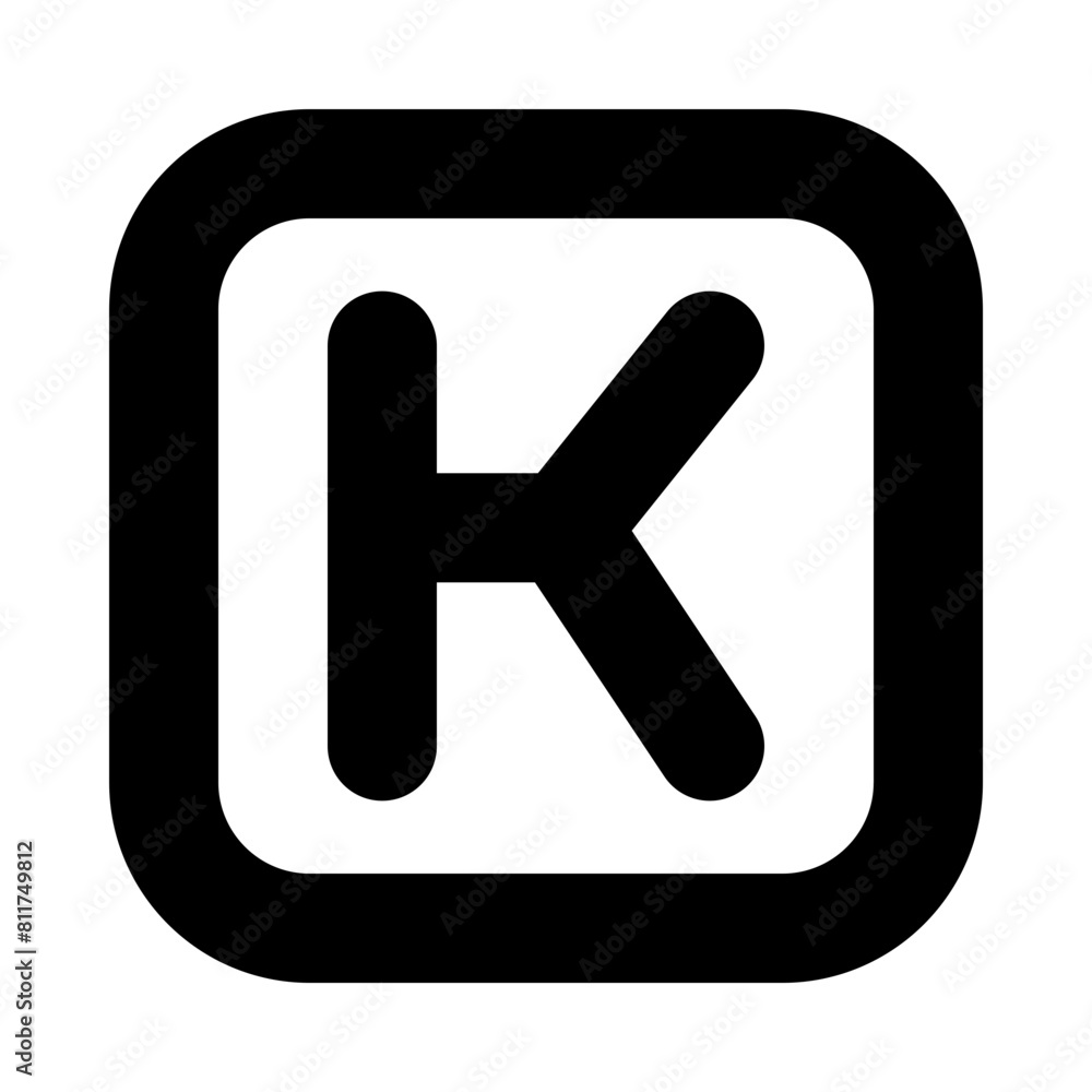 square k flat vector illustration square k flat vector illustration
