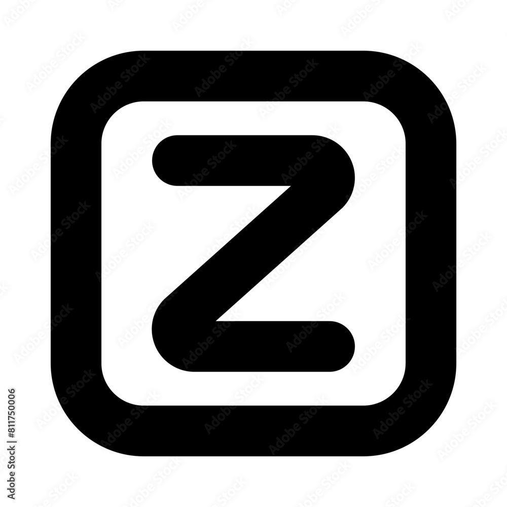 square z flat vector illustration square z flat vector illustration