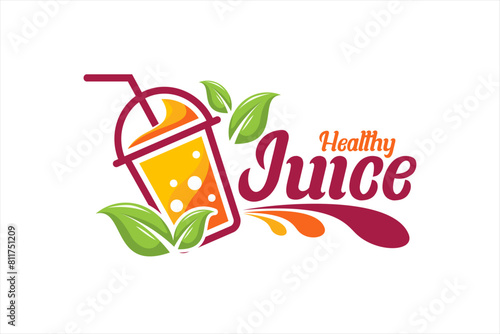 juice fruit drink fresh logo simple business logo