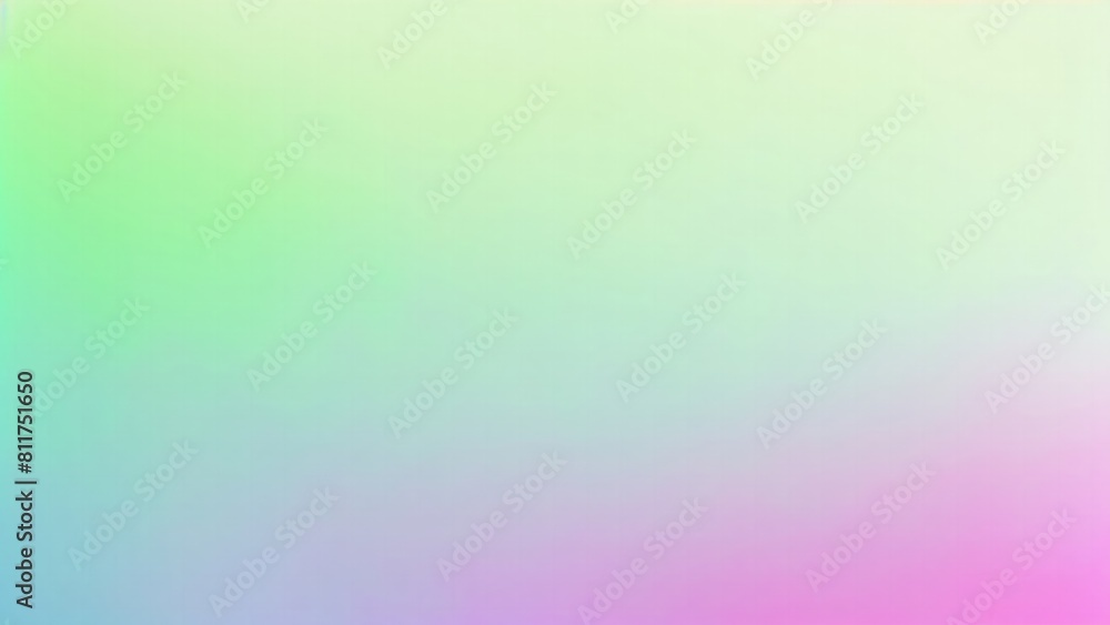 Blurred color gradient Green, pink and blue grainy color gradient background