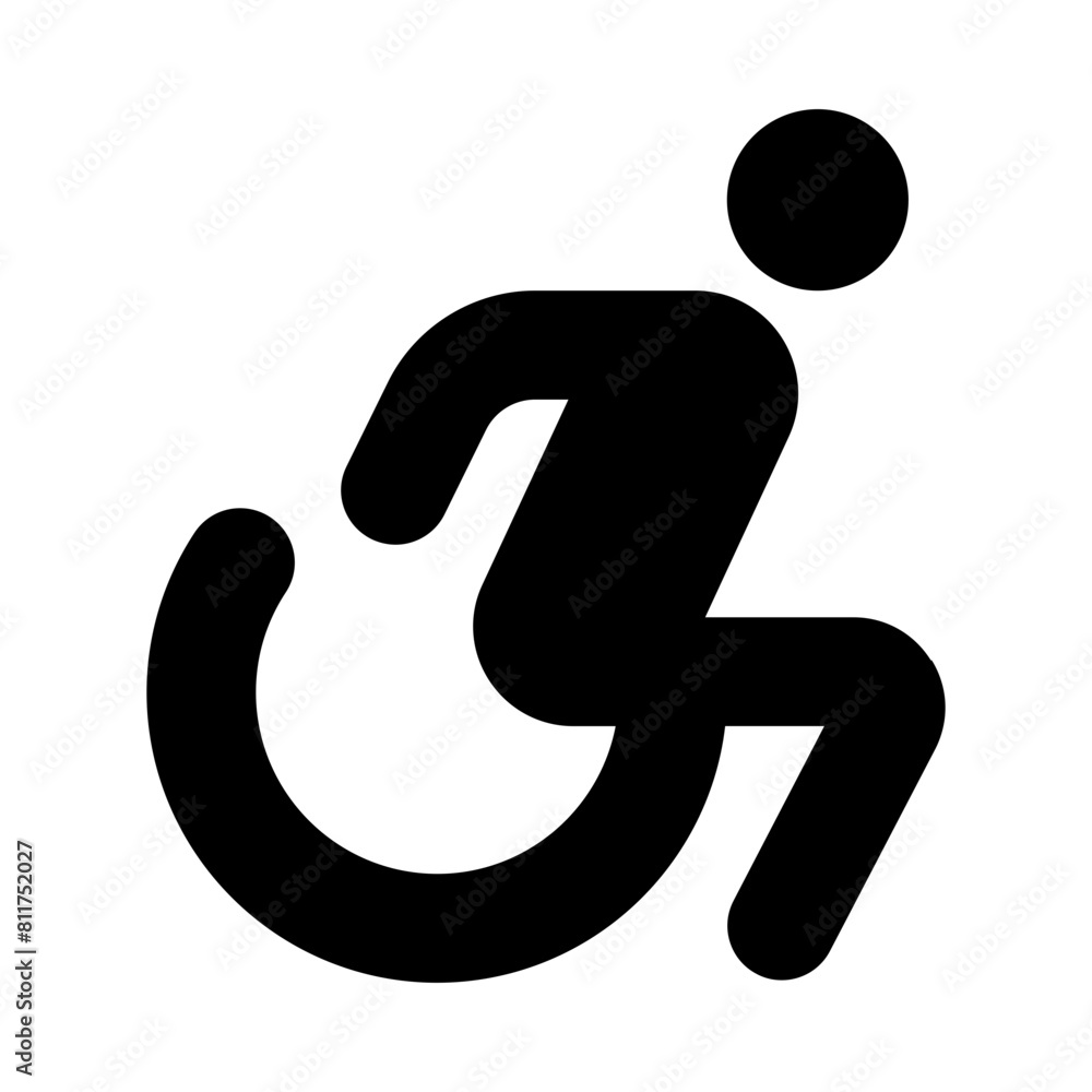 wheelchair move flat vector illustration wheelchair move flat vector illustration