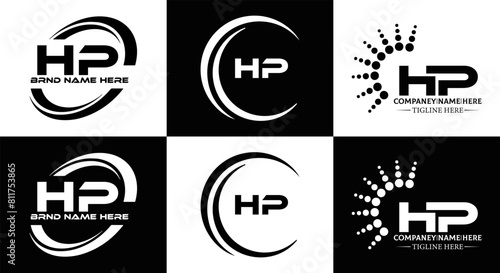 Tableau sur toile hp, logo,  h p, h p design, h p letter, h p logo, hp letter, hp logo, hp monogra
