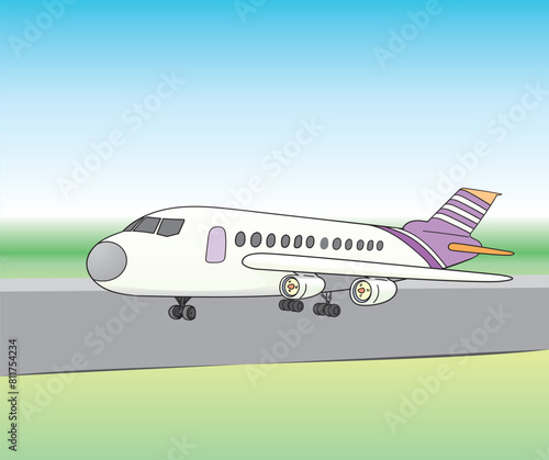 air plane cartoon book color