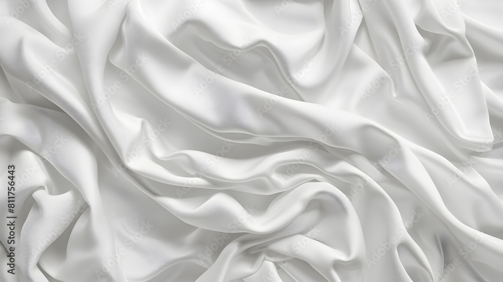 White satin, linen soft fabric curves waves background texture White satin, linen soft fabric curves waves background texture