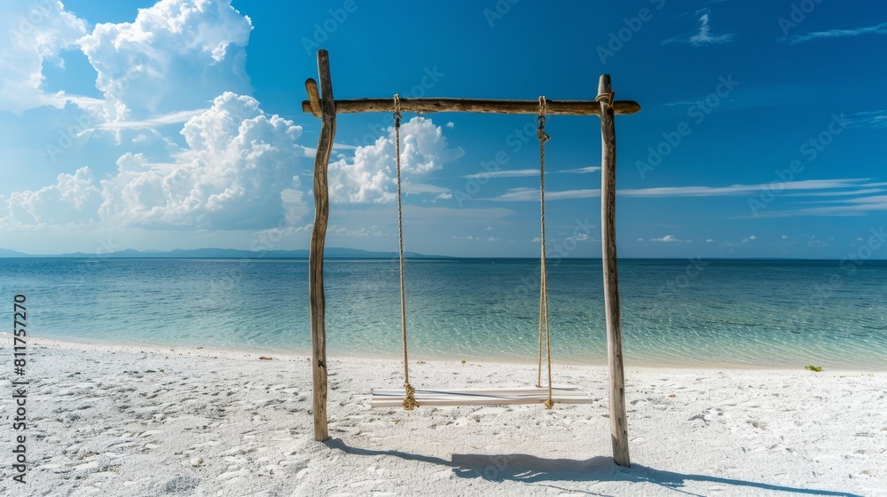 Idyllic seaside swing on a sunny day, evoking feelings of relaxation and escape, suitable for travel and wellness content. Idyllic seaside swing on a sunny day, evoking feelings of relaxation and escape, suitable for travel and wellness content.