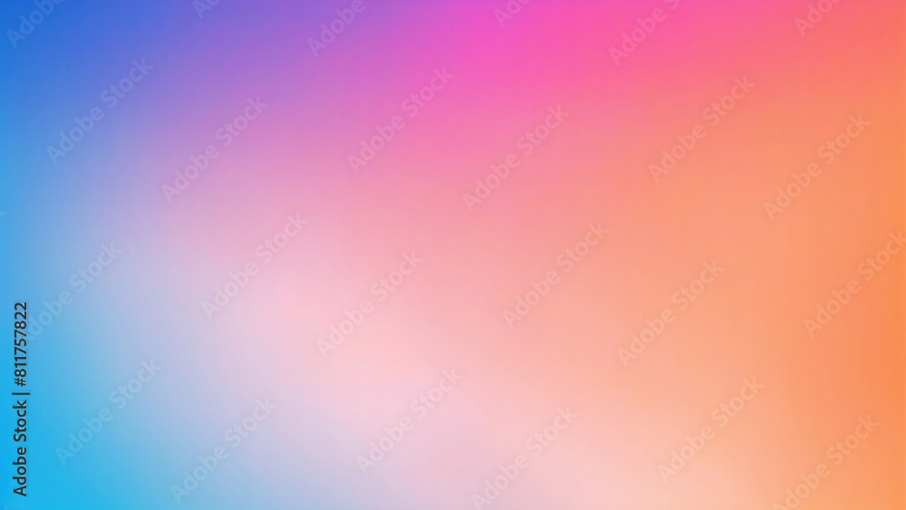 Orange blue and pink gradient bokeh abstract blur background