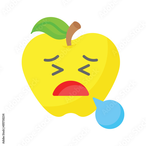 Unique and premium vector of tired emoji, editable icon