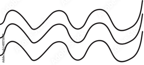 Wavy, zigzag, criss-cross lines. Vector illustration.