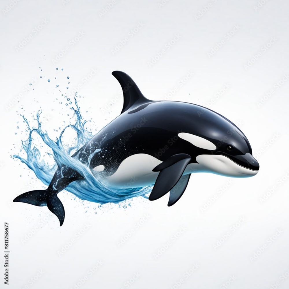 Fototapeta premium dolphin jumping out of water