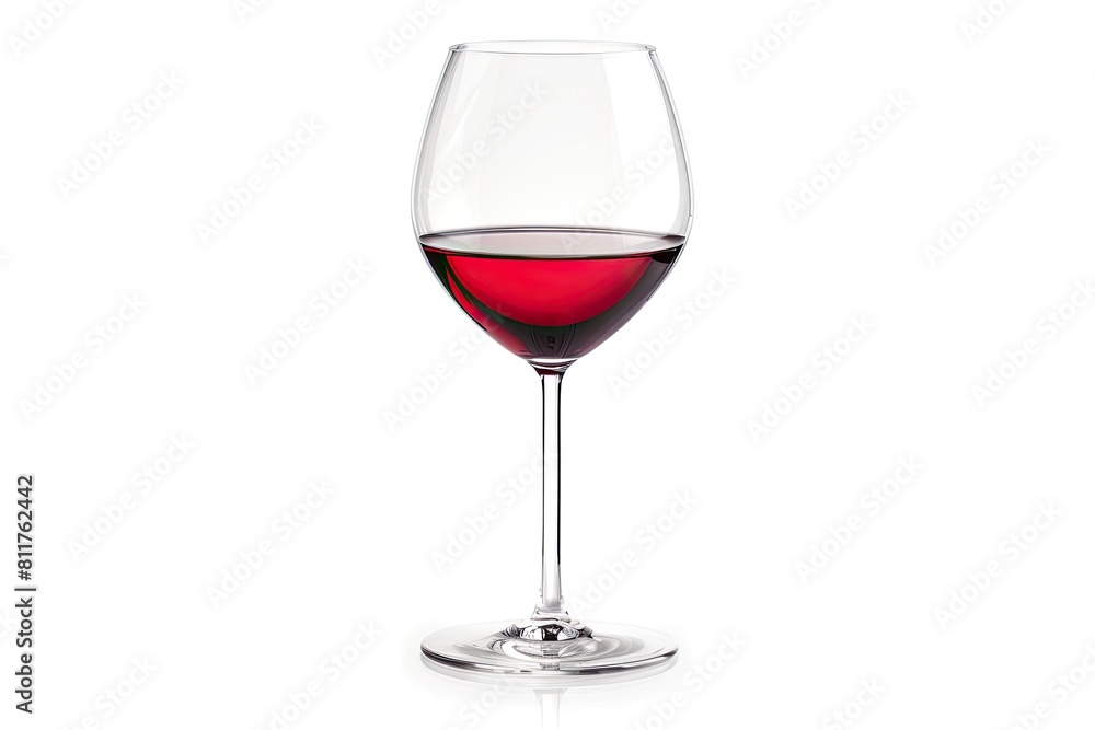 Wine Glass Against a Clean White Background. Wine Glass Against a Clean White Background.