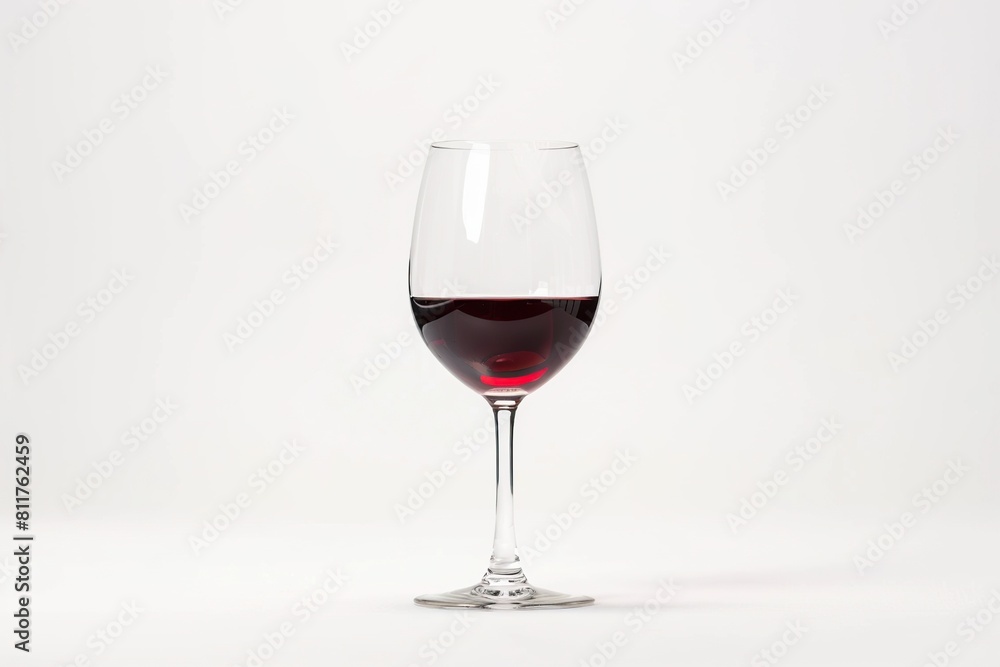 Wine Glass on a Blank White Surface. Wine Glass on a Blank White Surface.