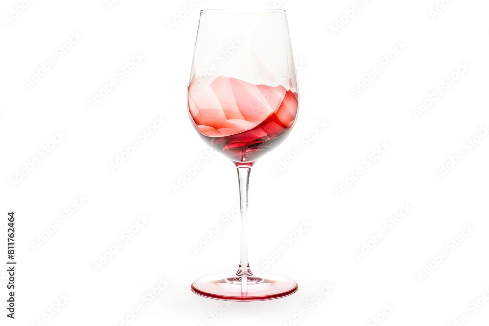 Clear Wine Glass on a White Background. Clear Wine Glass on a White Background.