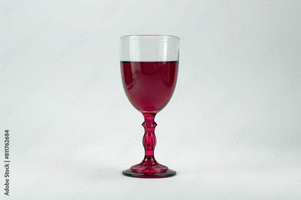Wine Filled Glass on a Clean White Background. Wine Filled Glass on a Clean White Background.