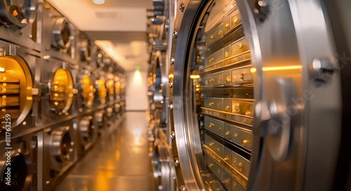 Wallpaper Mural A bank vault with safe deposit boxes currency gold and secure storage. Concept Bank Vault Security, Safe Deposit Boxes, Currency Storage, Gold Bullion, Secure Storage Solutions Torontodigital.ca