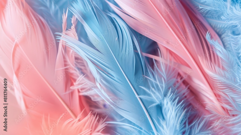Fototapeta premium Soft and fluffy colored feathers.