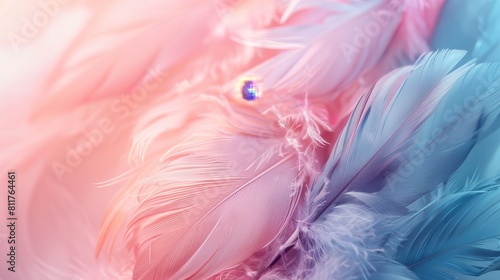 Soft and fluffy colored feathers.