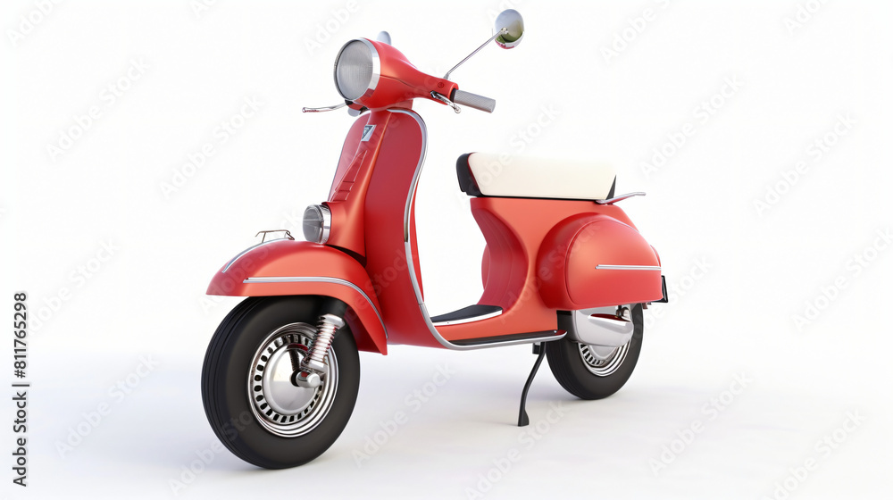 Scooter isolated on white on isolated white background