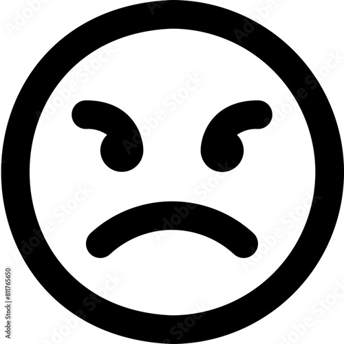 angry icon flat vector