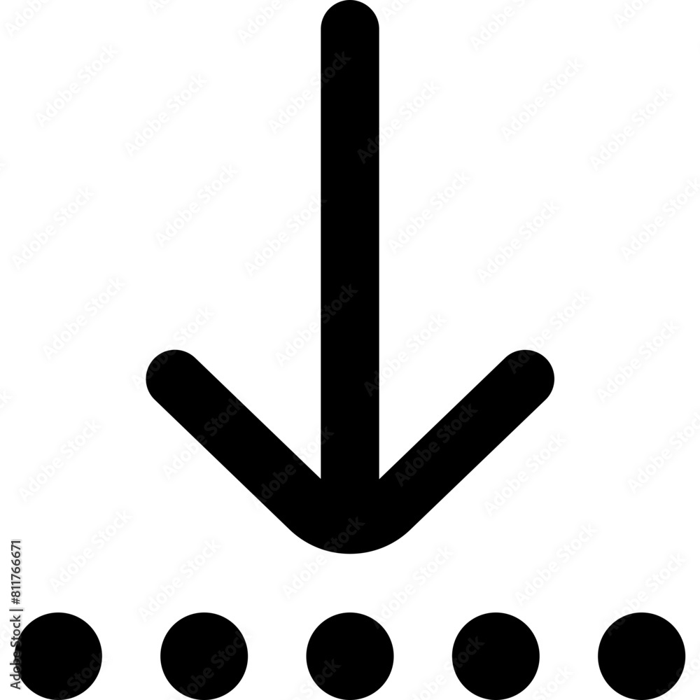 arrow down to dotted line line icon arrow down to dotted line line icon