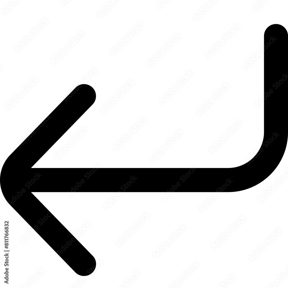 arrow turn down left line icon arrow turn down left line icon
