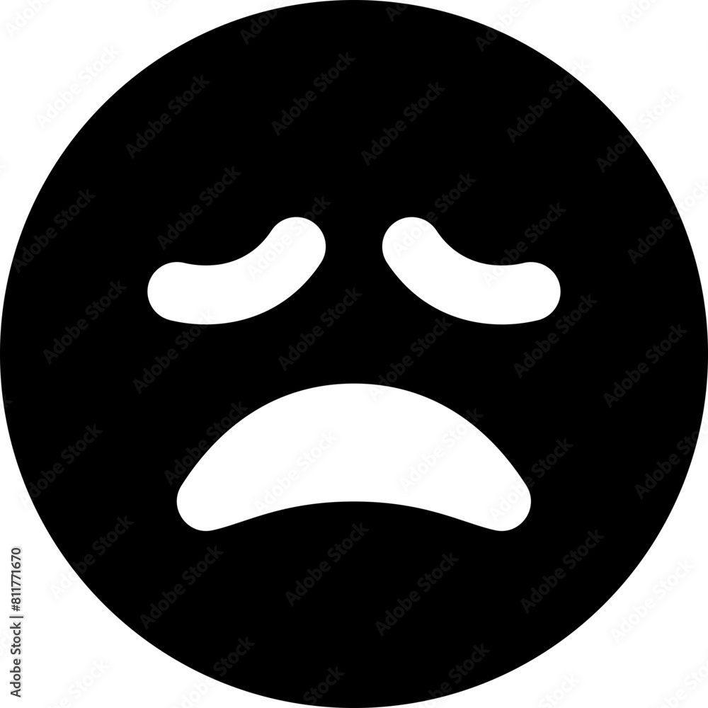 face weary line icon face weary line icon