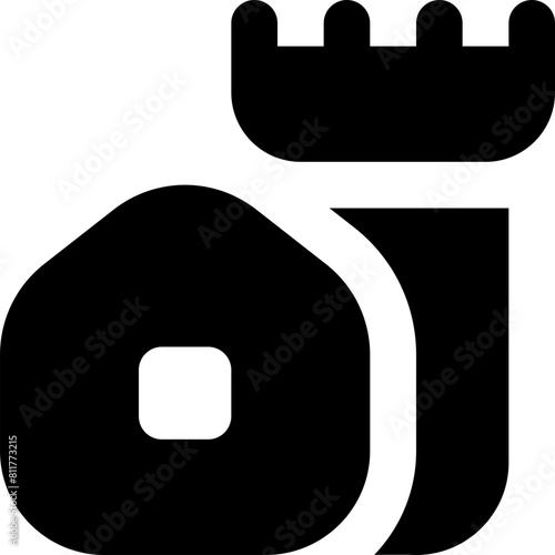 house turret line icon