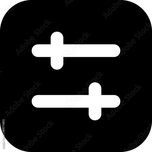 sliders h square line icon