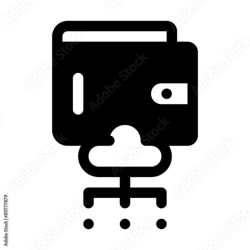 Cloud Wallet Glyph Icon