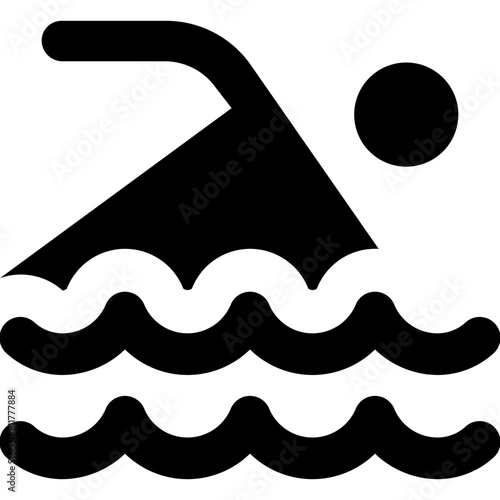 swimmer line icon