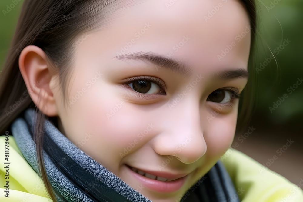 a cute happy teenage girl portrait close-up view headshot a cute happy teenage girl portrait close-up view headshot