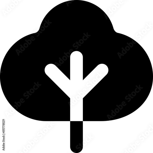 tree deciduous line icon