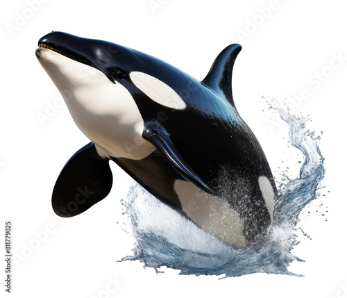 orca whale isolated on transparent background